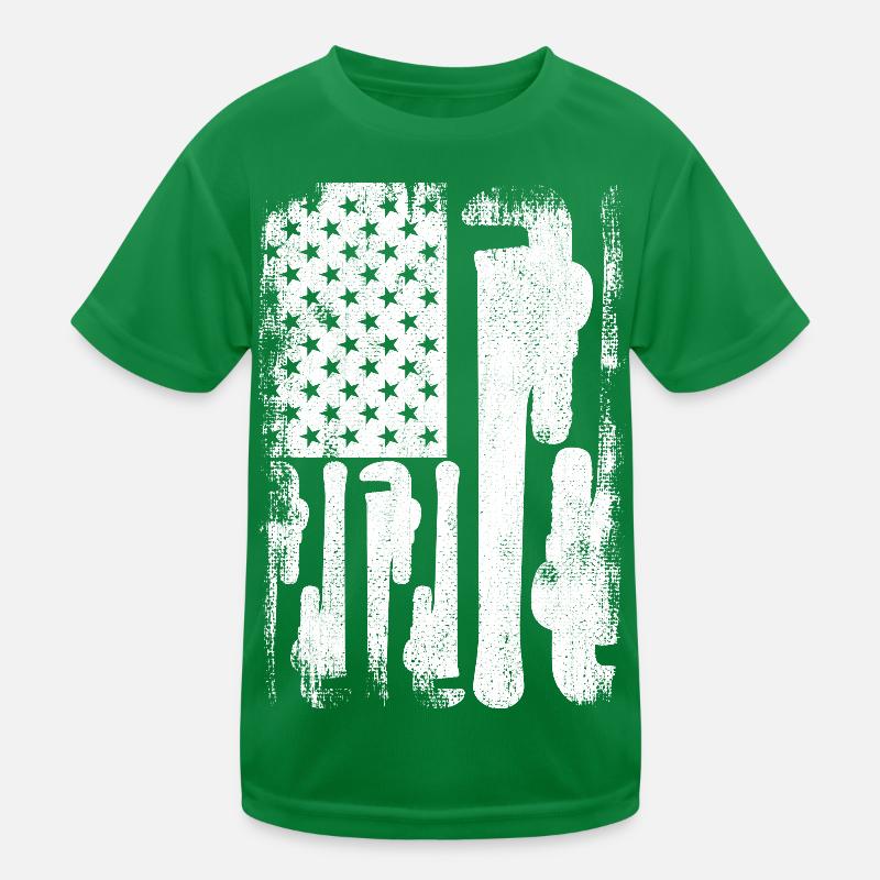 Patriotischer US Klempner Kinder Funktions-T-Shirt