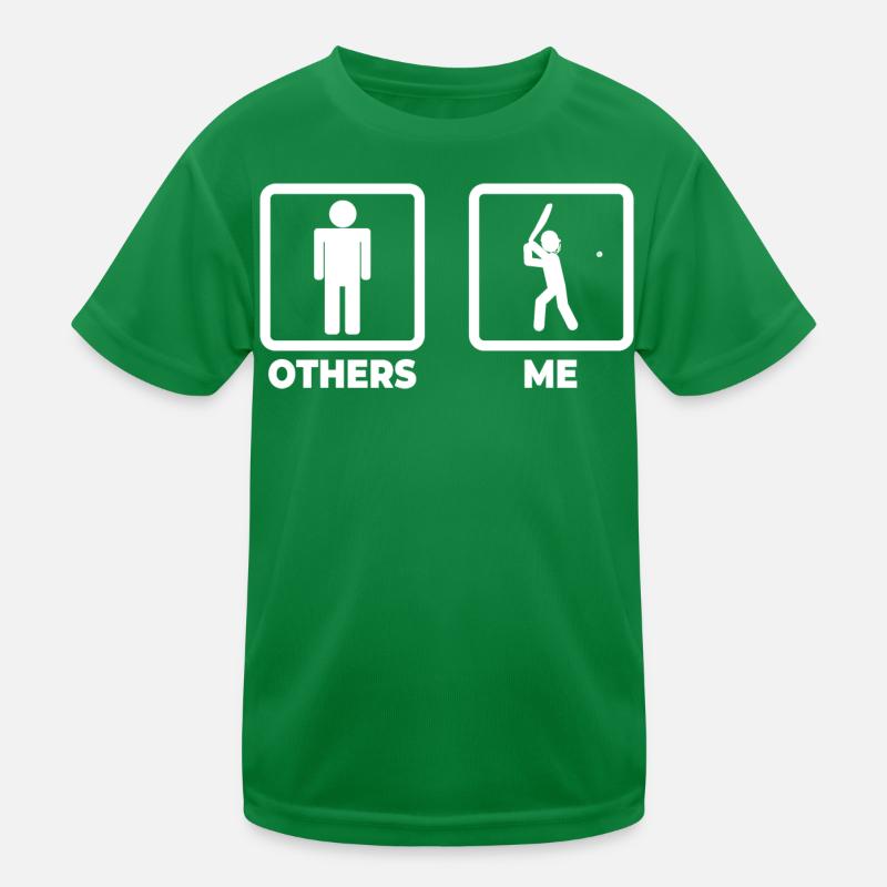 Cricket Strichmännchen Kinder Funktions-T-Shirt