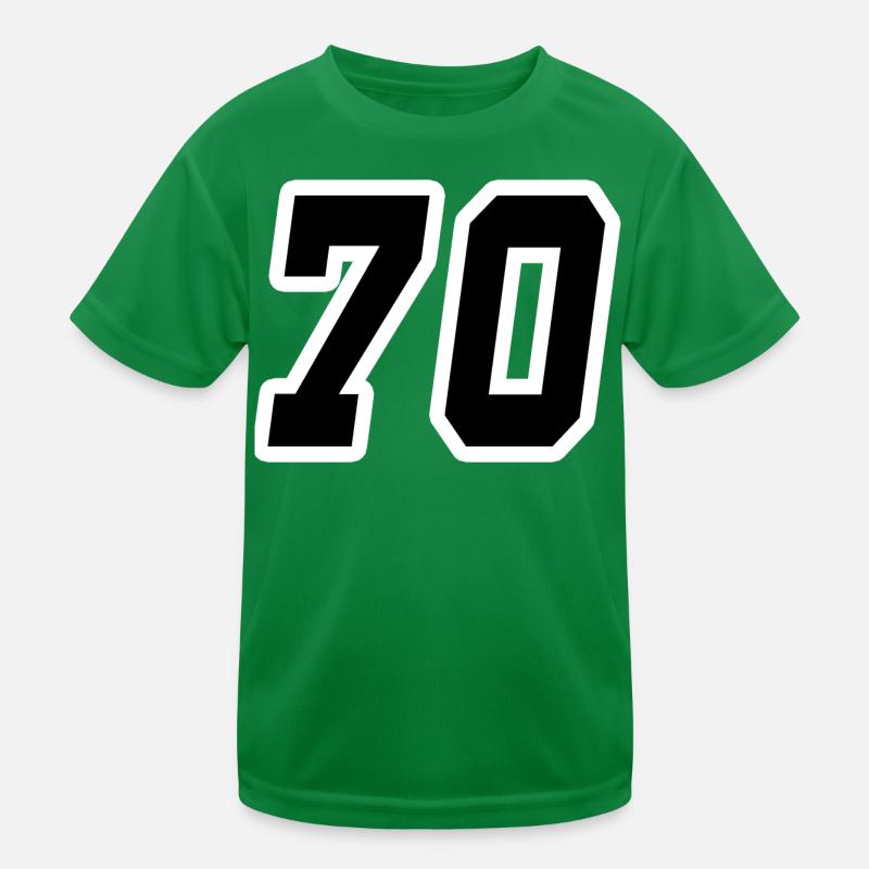 Zahl 70 Nummer Siebzig 70 Kinder Funktions-T-Shirt