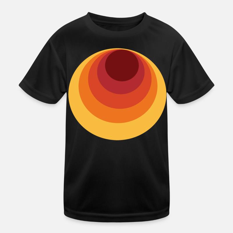 Retro Circle Polka Dot Kids Functional T-Shirt