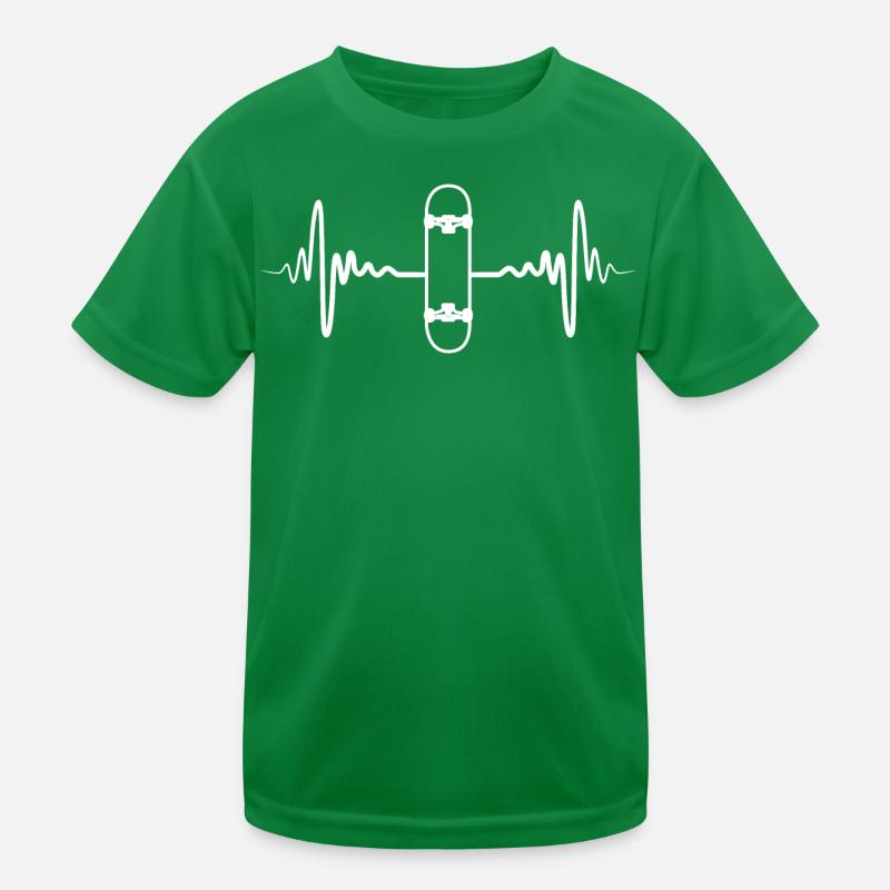 Skateboard Heart Palpitations Kids Functional T-Shirt