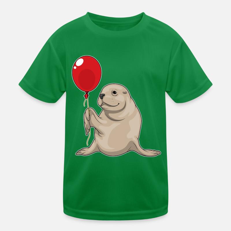 Seehund Luftballon Kinder Funktions-T-Shirt