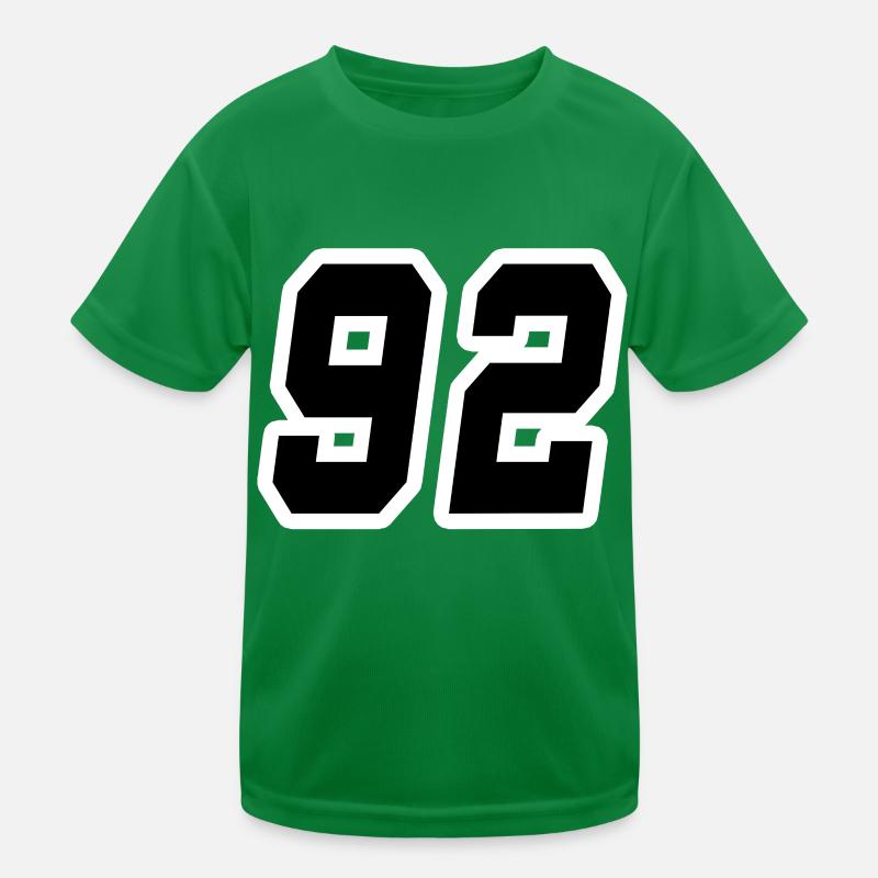 Nummer zweiundneunzig 92 Kinder Funktions-T-Shirt