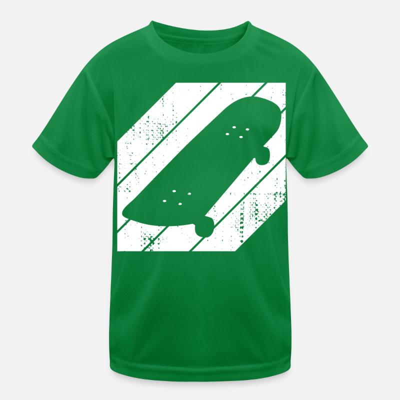 Skateboard Drawing Kids Functional T-Shirt