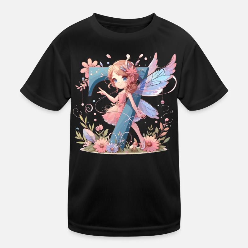7 Jahre Fee Elfe Geburtstag Geschenk Kinder Funktions-T-Shirt