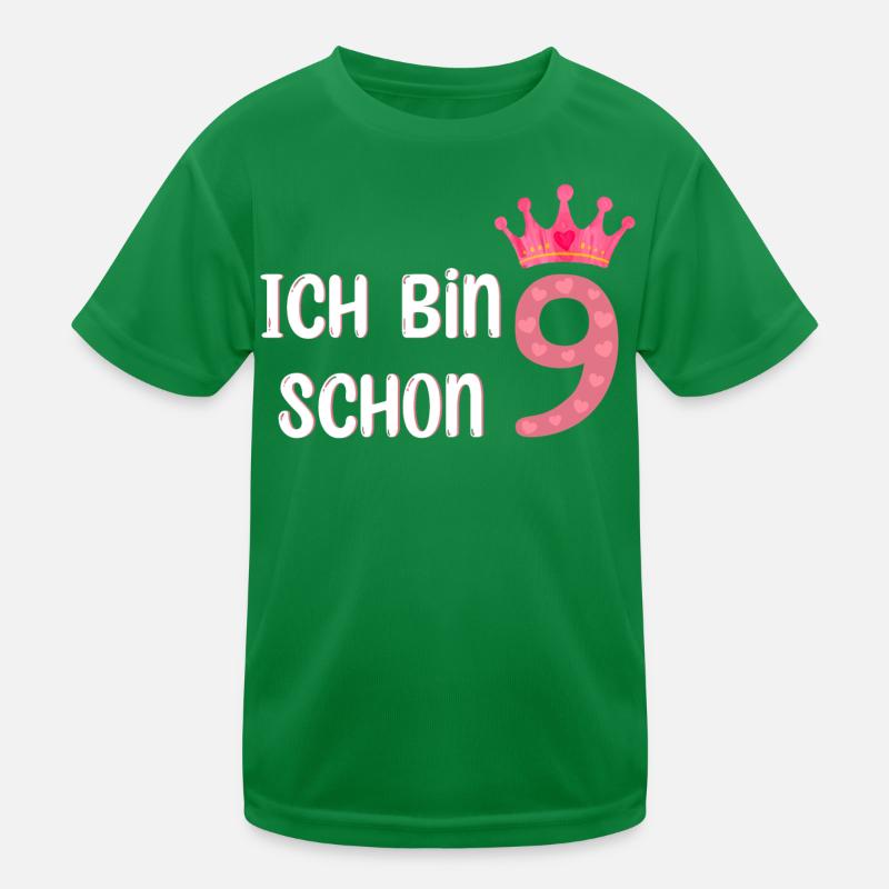 Ich bin schon 9 Kinder Funktions-T-Shirt