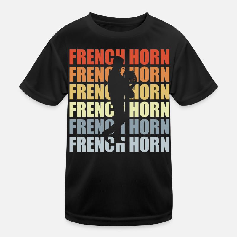 Retro Horn Kinder Funktions-T-Shirt