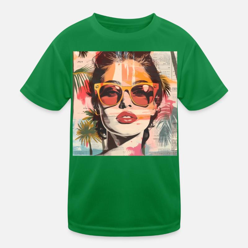 Sommer-Portrait Kinder Funktions-T-Shirt