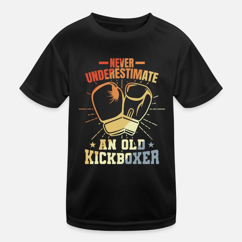 Kickboxer Großvater Kinder Funktions-T-Shirt