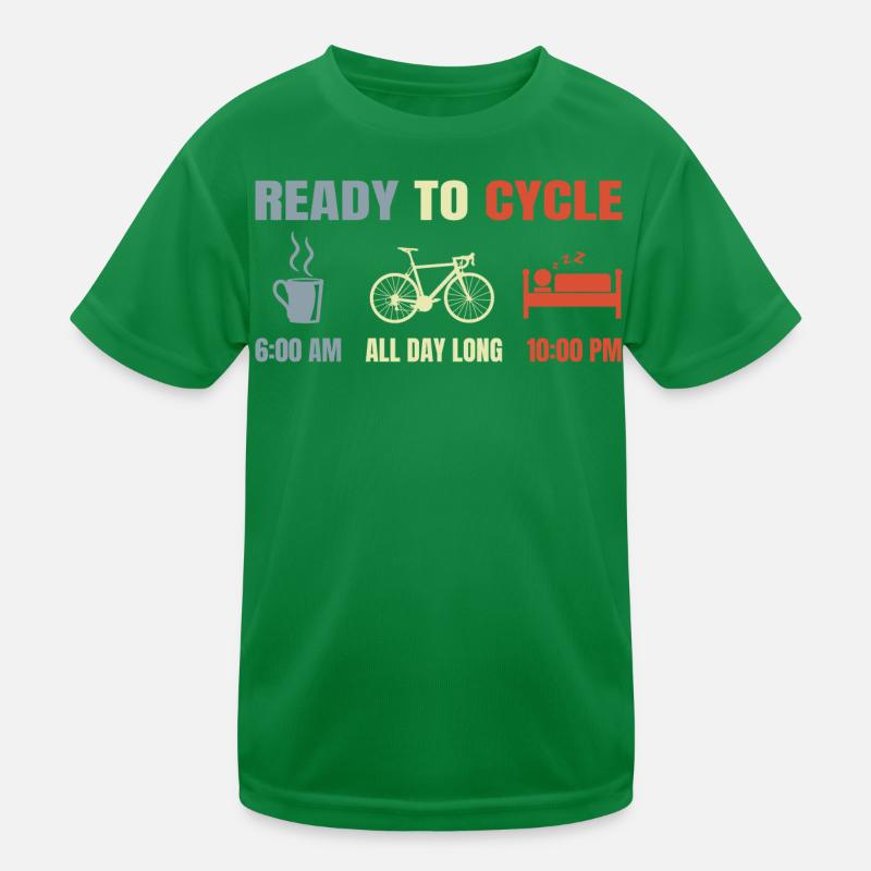 Radfahrer Zeitplan Kinder Funktions-T-Shirt