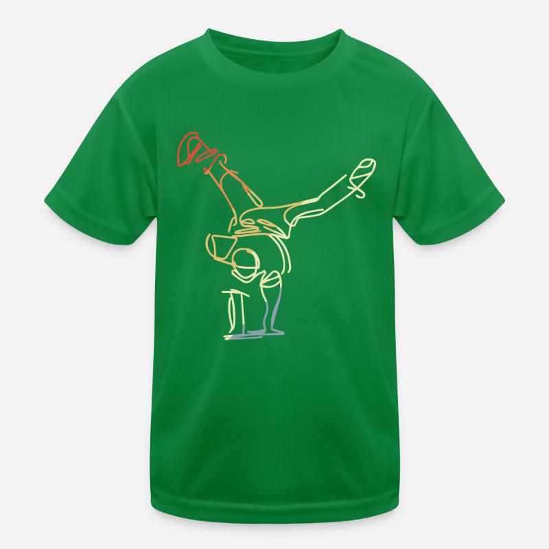 Vintage Breakdancer Sketch Kids Functional T-Shirt