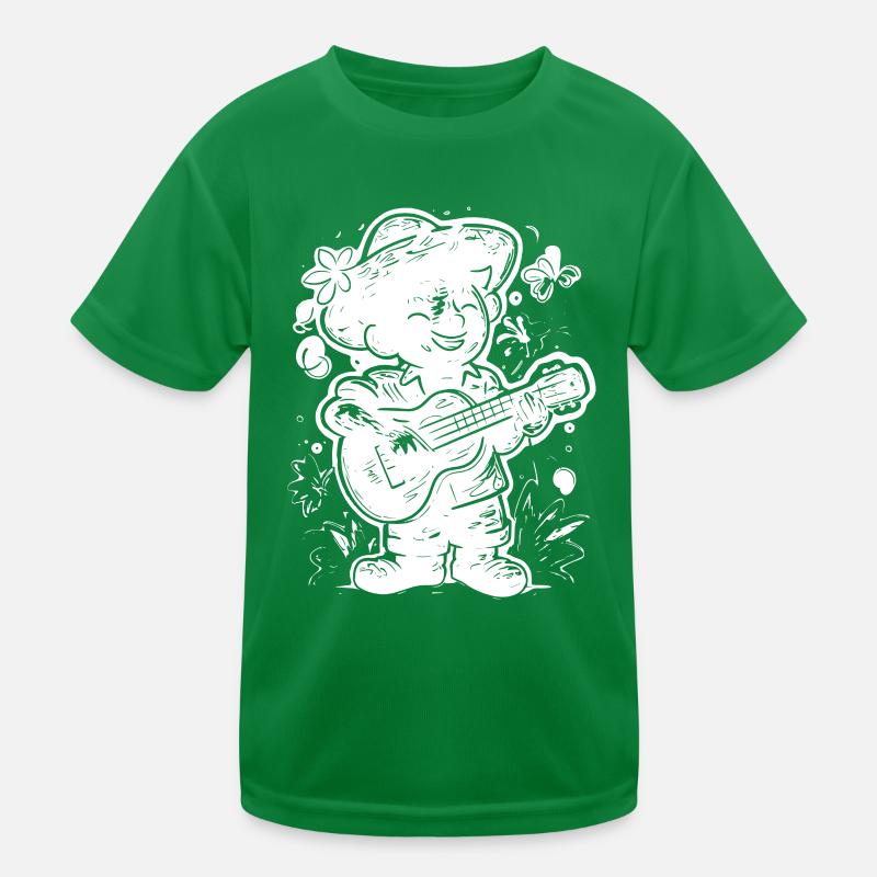 Graphismes du joueur de ukulélé T-shirt sport Enfant
