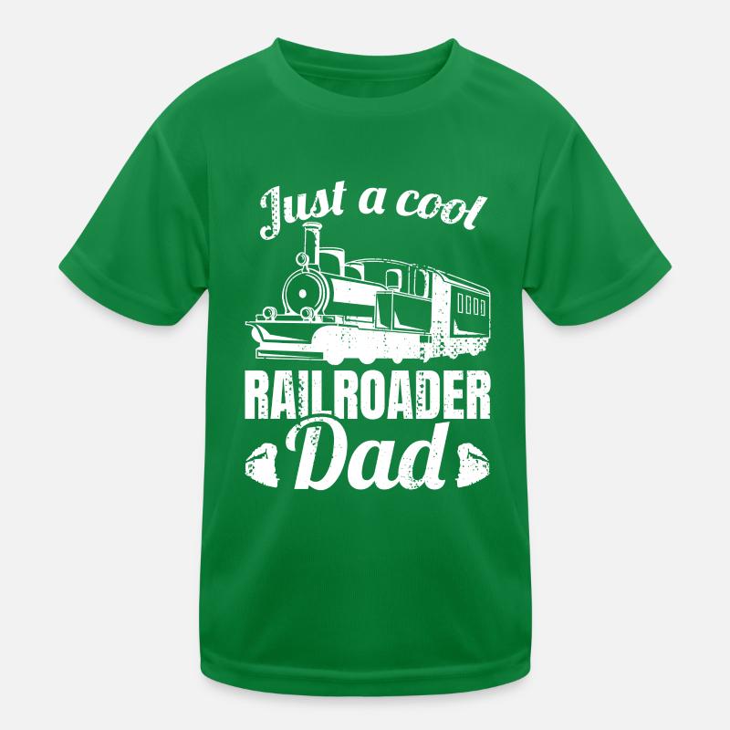 Eisenbahn Vater Kinder Funktions-T-Shirt