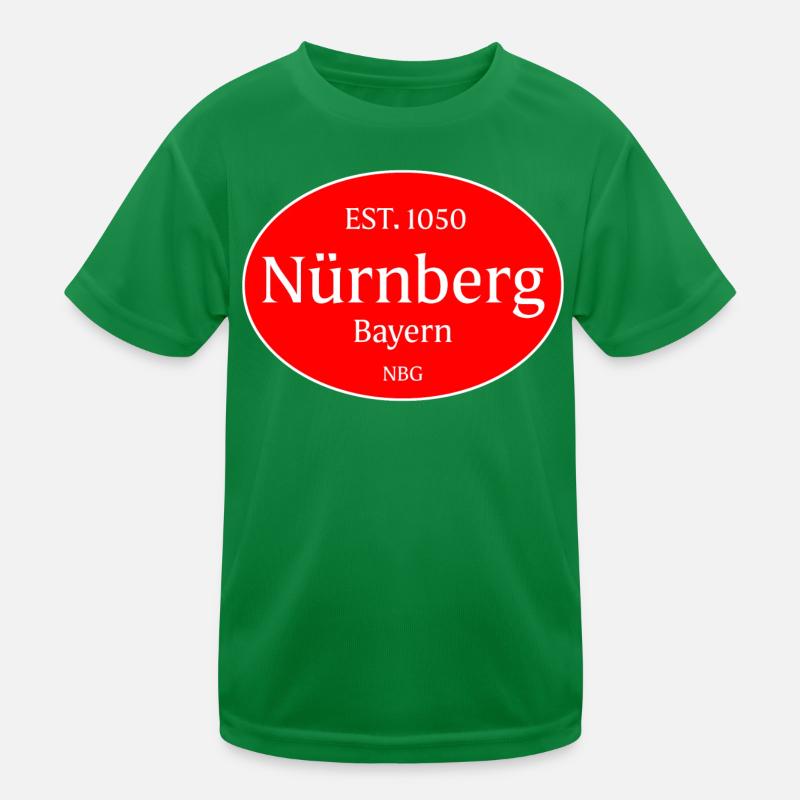 Nürnberg Emblem Retro Oval Kinder Funktions-T-Shirt
