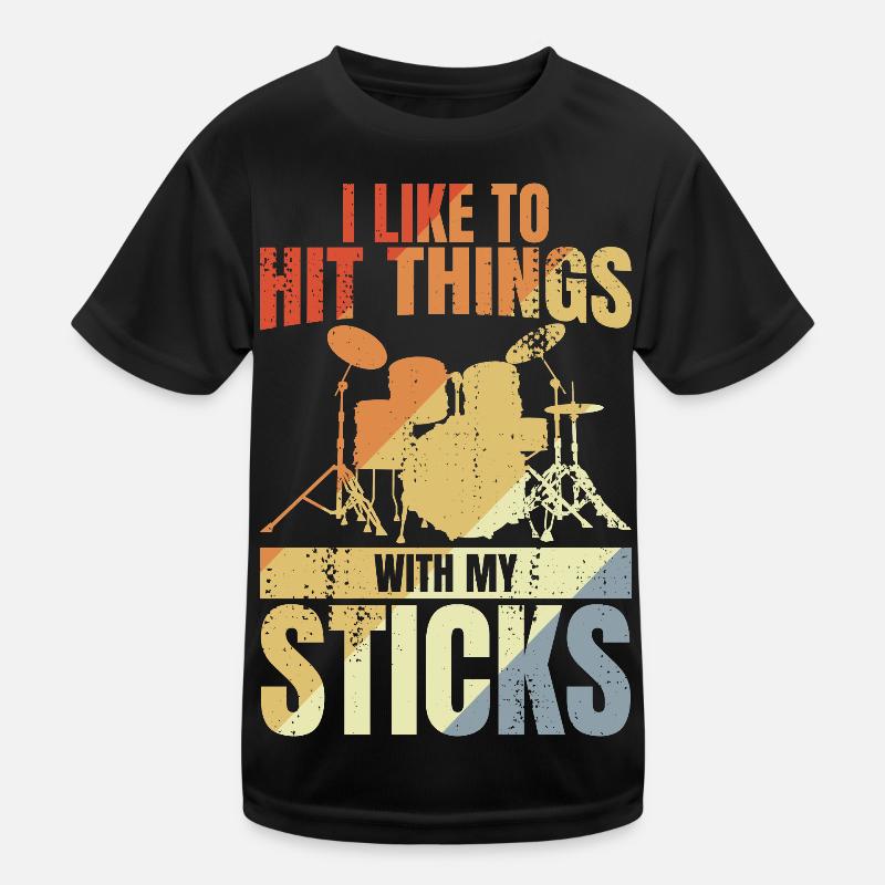 Drummer Joke Kids Functional T-Shirt