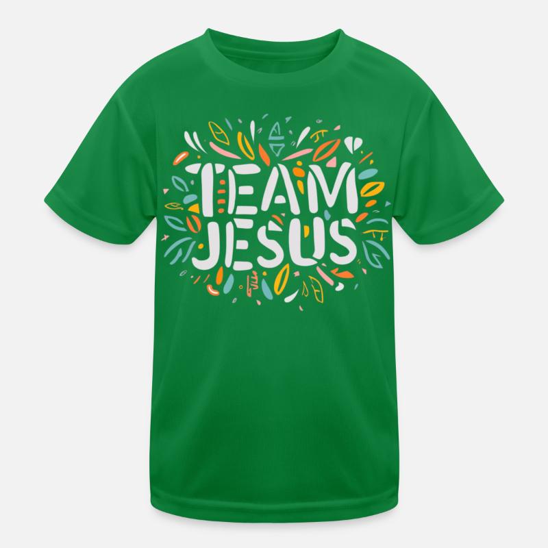 Ich bin Jesus – bunte Botschaft Kinder Funktions-T-Shirt