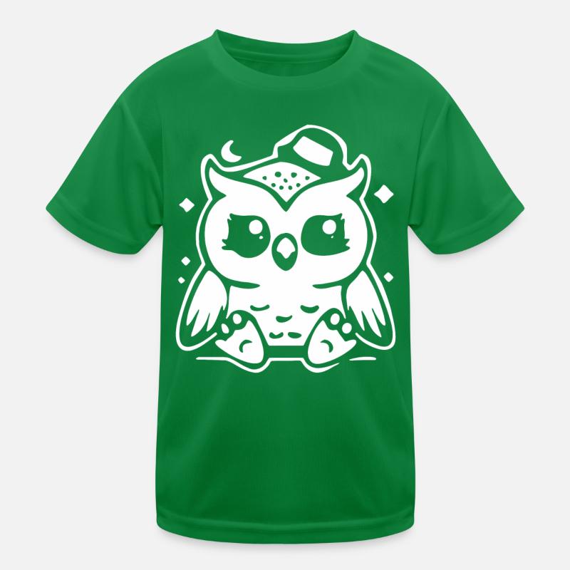 Niedliche Eulenfigur mit Hut Kinder Funktions-T-Shirt