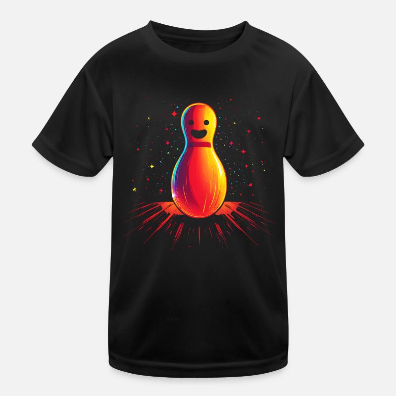 Dessin animé Bowling Retrowave T-shirt sport Enfant