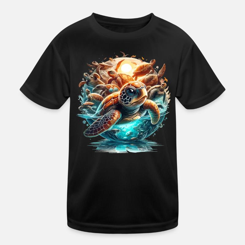Schildkröten Welt Wunder Schildkröte Geschenk Kinder Funktions-T-Shirt