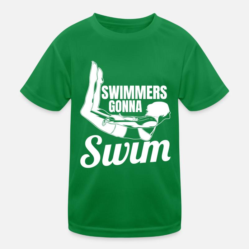 Weibliches Schwimmteam Kinder Funktions-T-Shirt
