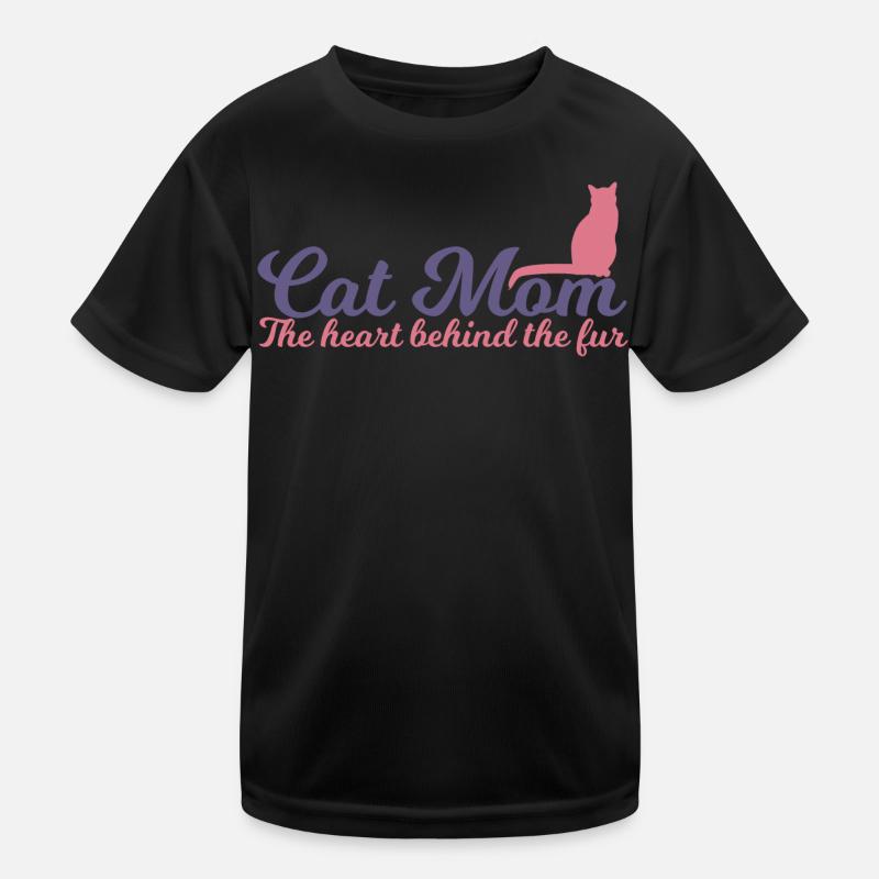 Katzen Mama Kinder Funktions-T-Shirt