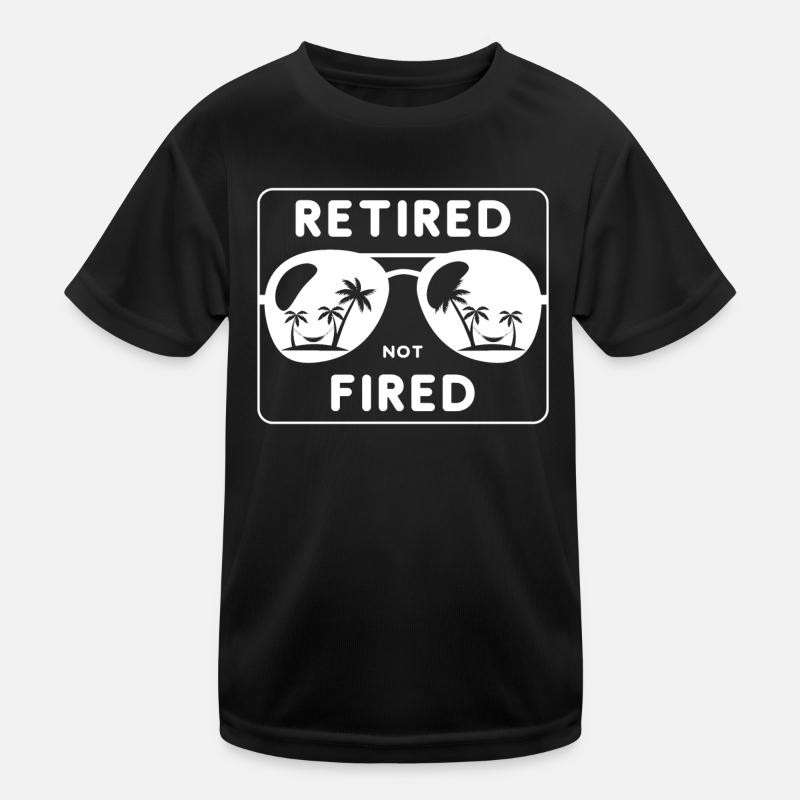 Retired, not fired sunglasses palms. - Kids Functional T-Shirt - black