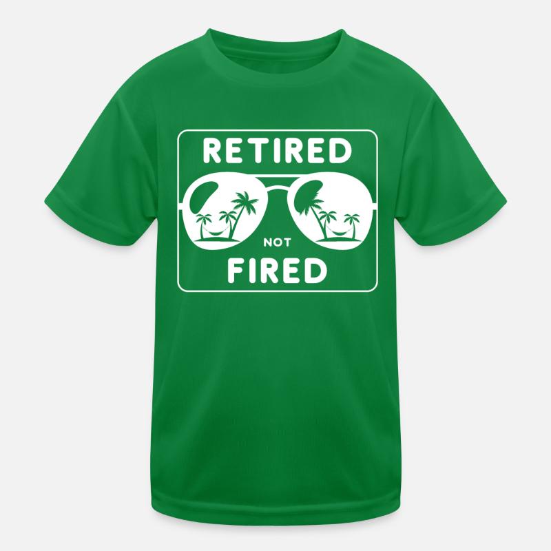 Retired, not fired sunglasses palms. Kids Functional T-Shirt