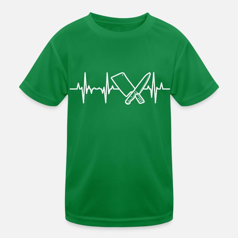 Messer Hackbeil Herzschlag Kinder Funktions-T-Shirt