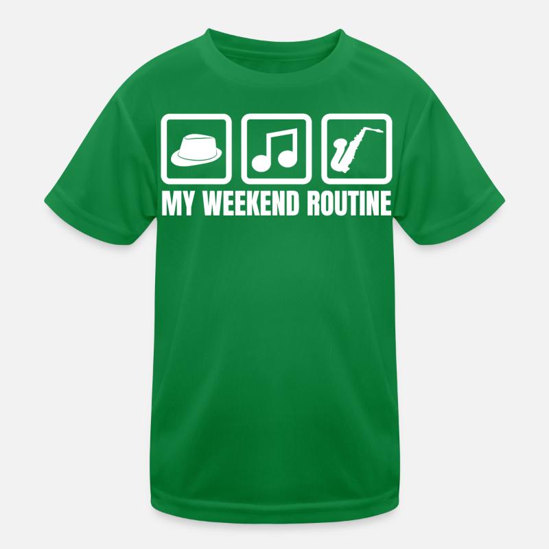 My Weekend Routine Kids Functional T-Shirt