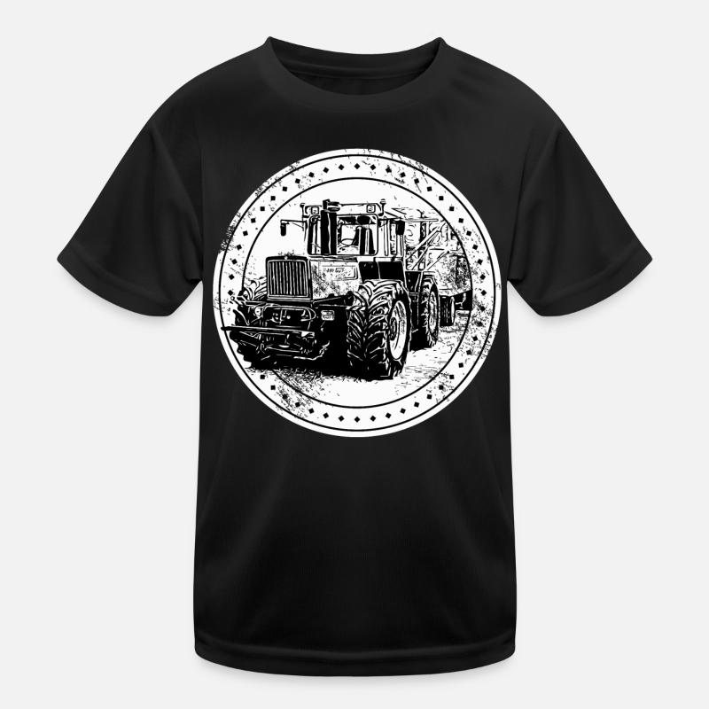 Traktor 1300 TRAC - Kinder Funktions-T-Shirt - Schwarz