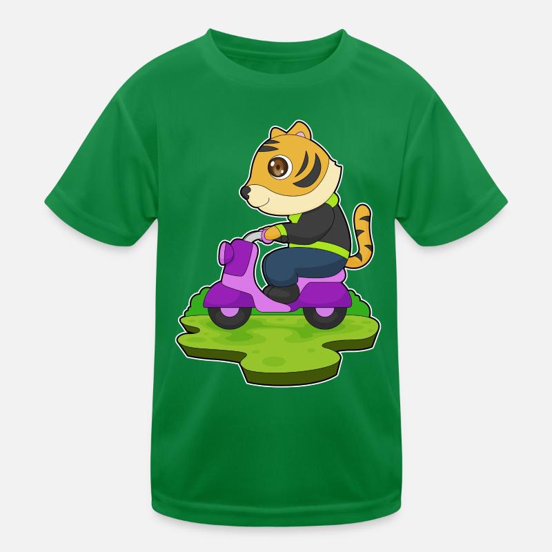 Tiger Motorroller Kinder Funktions-T-Shirt