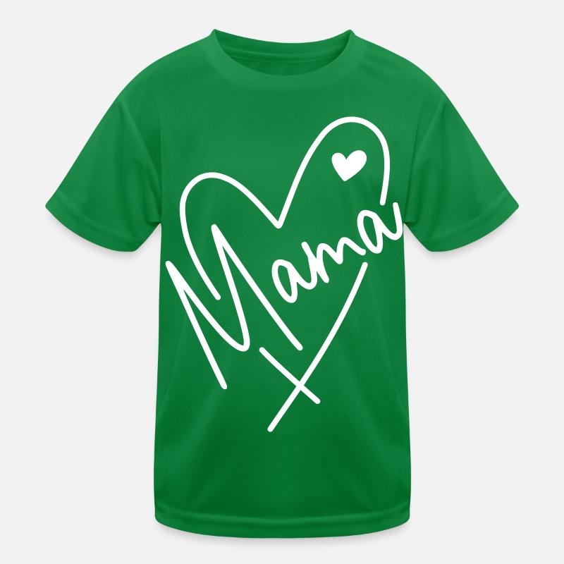 Mama Herz  Kinder Funktions-T-Shirt
