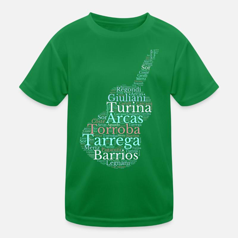 Composers for Spanish Classical Guitar Kids Functional T-Shirt
