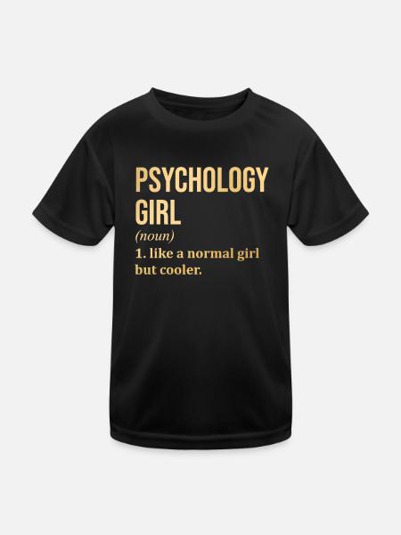 Psychologie Psychologie Psychologie - Kinder Funktions-T-Shirt - Schwarz - Vorne