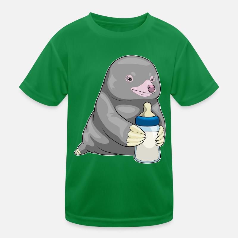 Mole Baby Bottle Milk Kids Functional T-Shirt