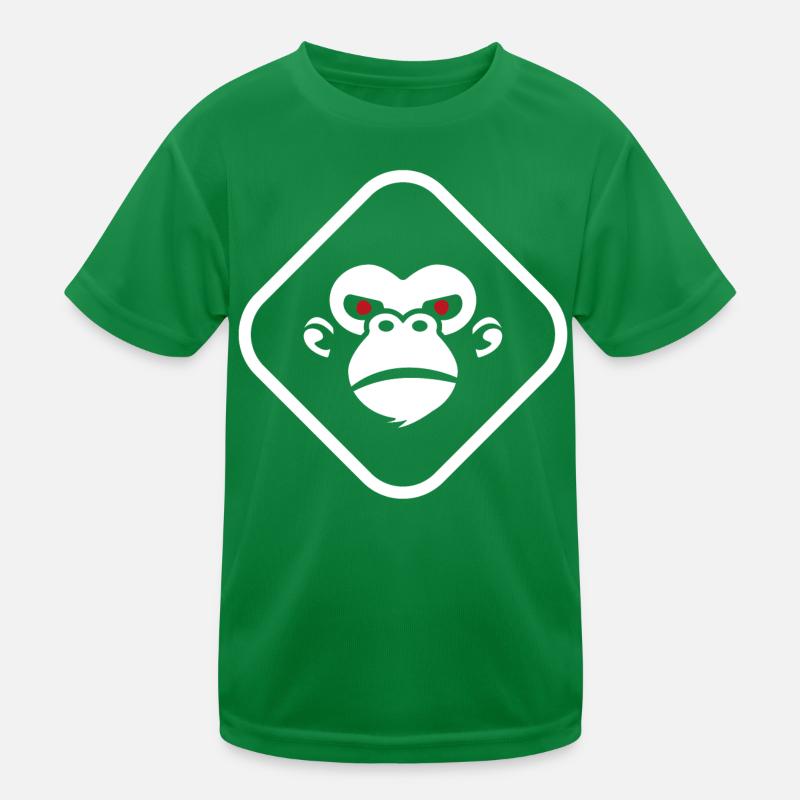 Gorilla Logo dunkler Hintergrund Kinder Funktions-T-Shirt