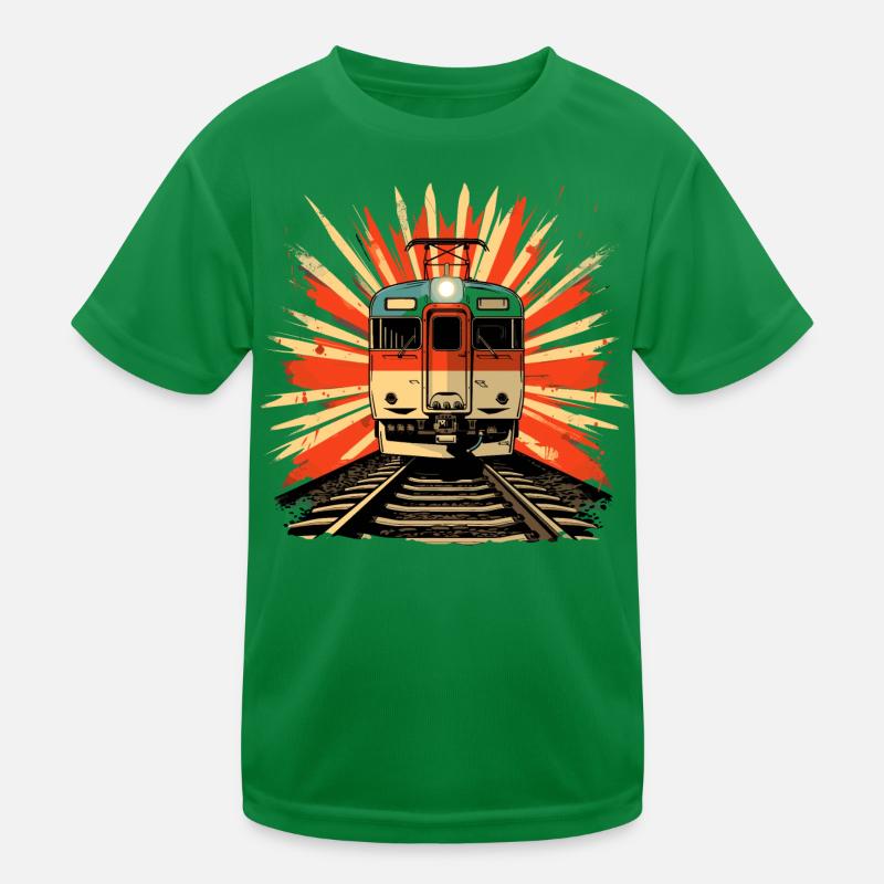 Eisenbahn Illustration Kinder Funktions-T-Shirt