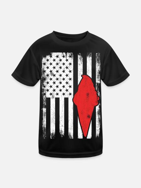 USA Ice Cream - Kids Functional T-Shirt - black - Front