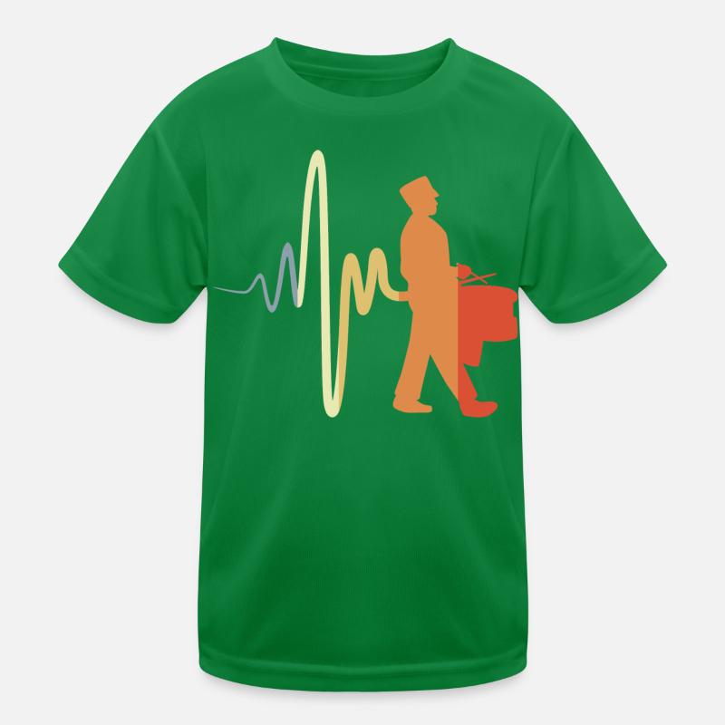 Marching Drummer Kids Functional T-Shirt