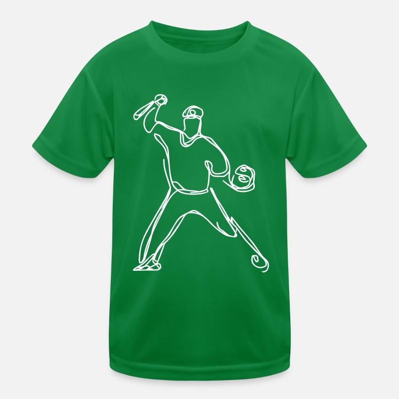 Baseball player sketch Kids Functional T-Shirt