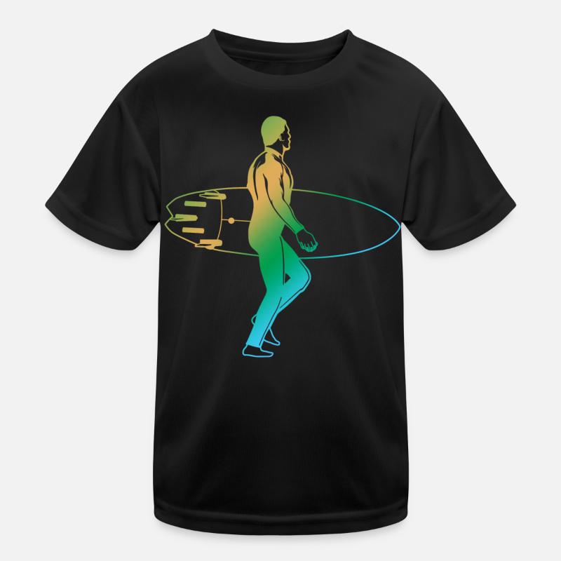 Surfen Vintage Look Kinder Funktions-T-Shirt