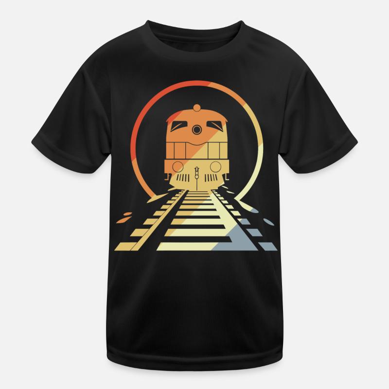 Retro Eisenbahn Kinder Funktions-T-Shirt