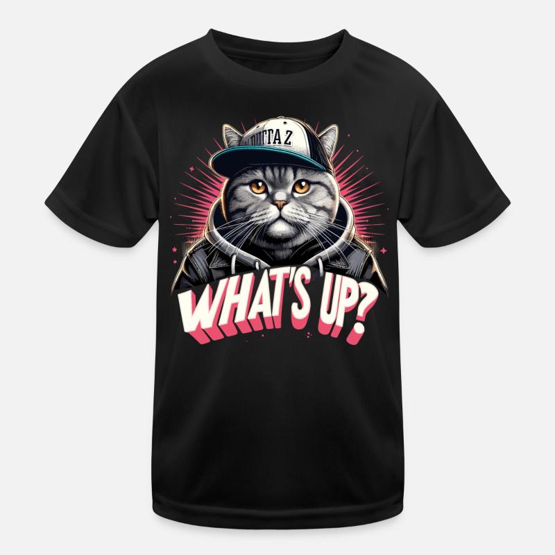 BKH Britisch Kurzhaar Katze getigert Gangster Kinder Funktions-T-Shirt