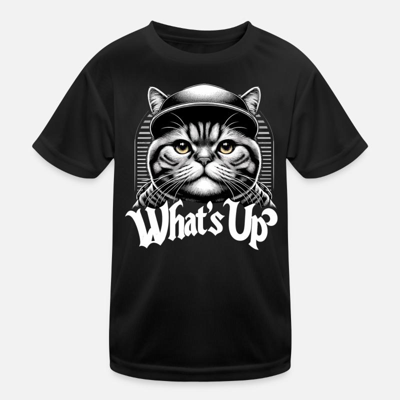 BKH Britisch Kurzhaar Katze getigert Was geht ab Kinder Funktions-T-Shirt