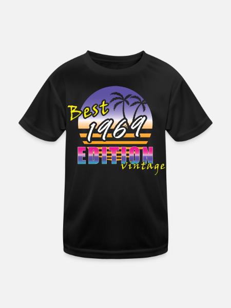 Best Edition 1969 - Kinder Funktions-T-Shirt - Schwarz - Vorne