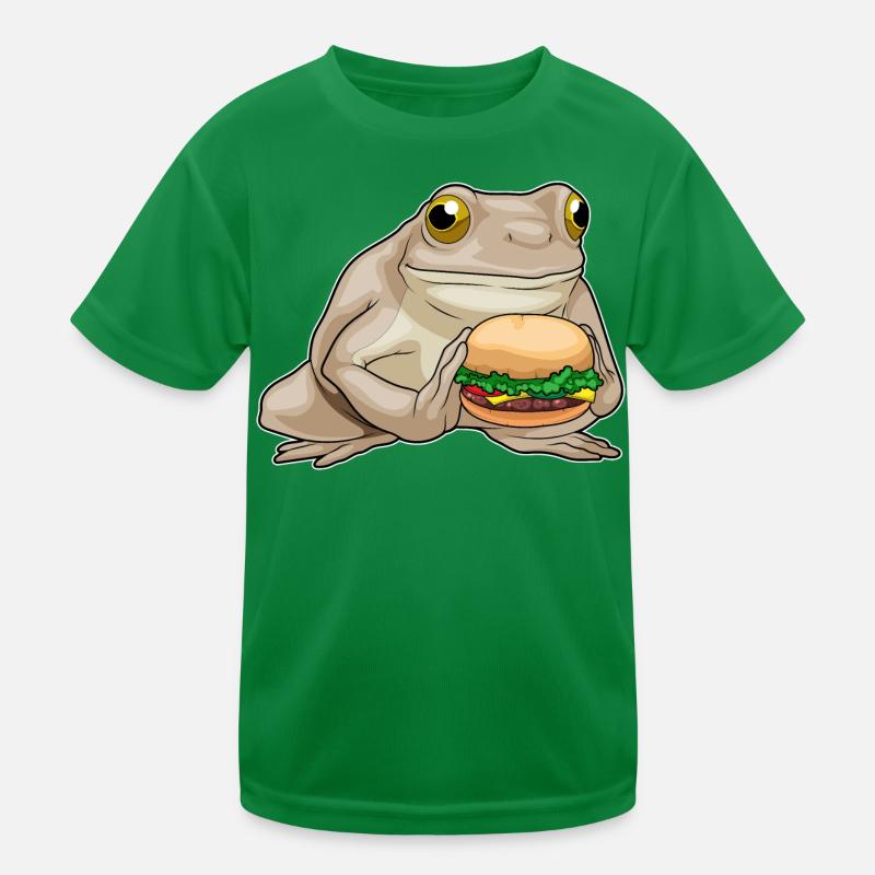 Frosch Cheeseburger Kinder Funktions-T-Shirt