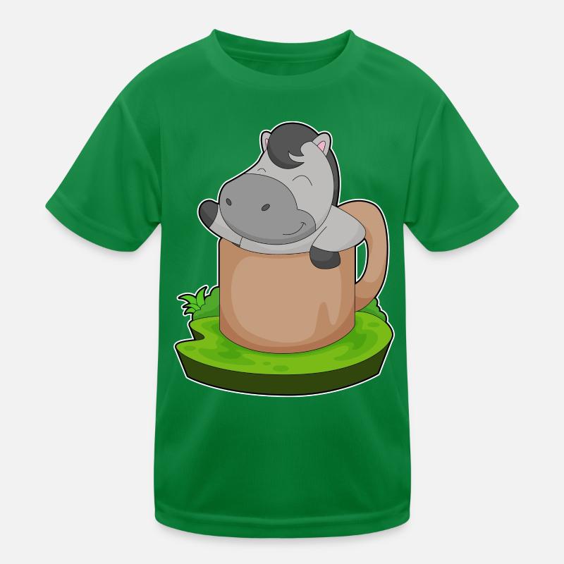 Pferd Becher Kinder Funktions-T-Shirt