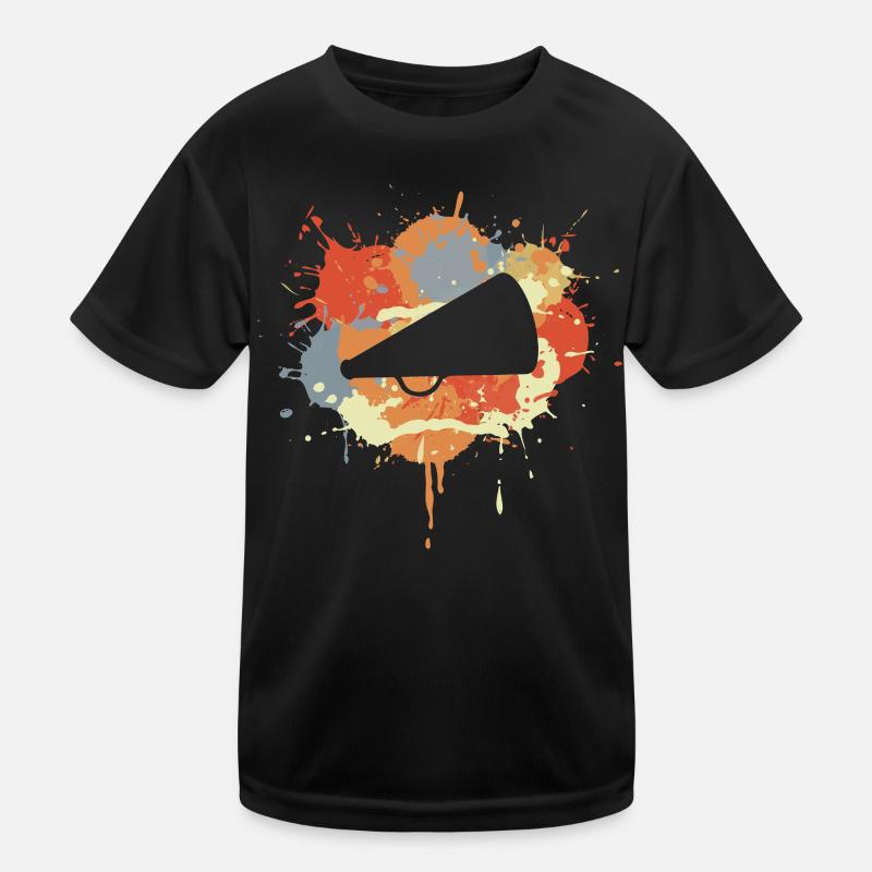 Cheerleader Megaphone Drawing Kids Functional T-Shirt