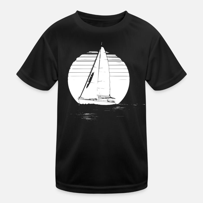 Sailboat Drawing Kids Functional T-Shirt