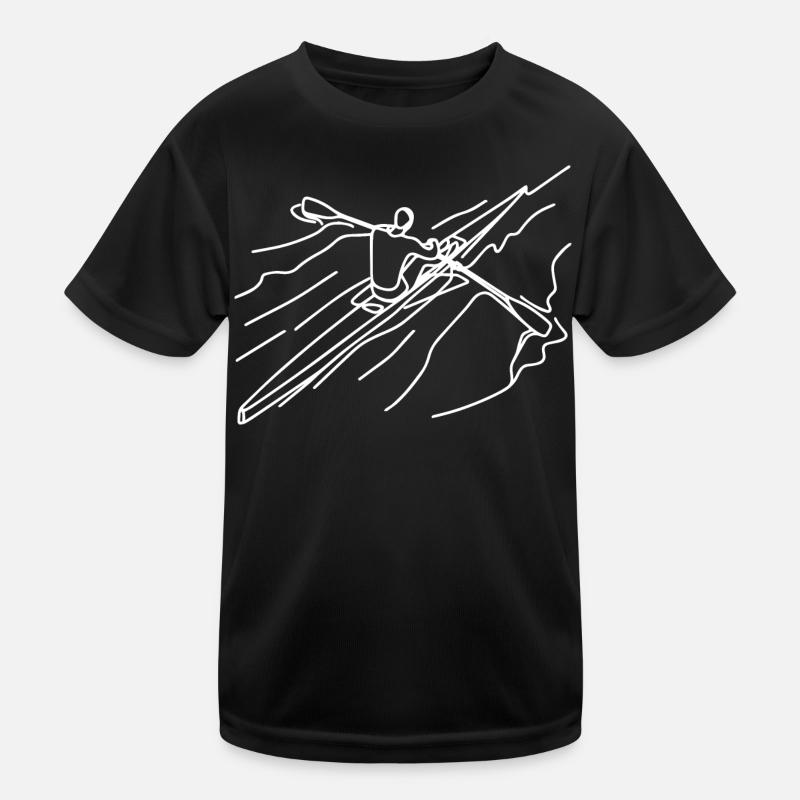 Ruderer - Kinder Funktions-T-Shirt - Schwarz
